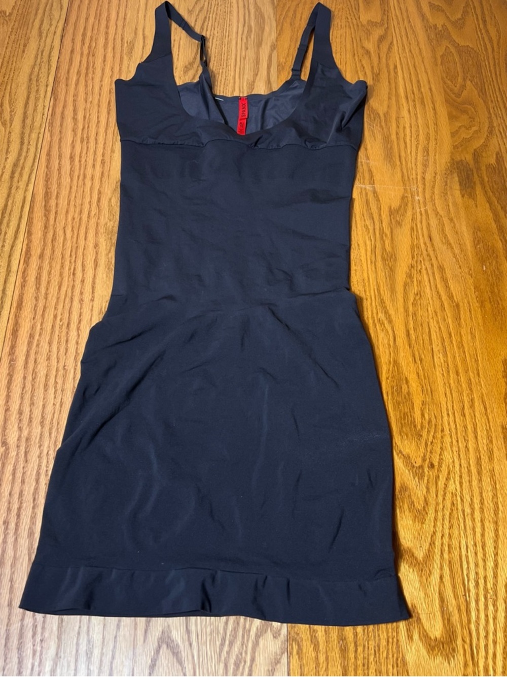SPANX Red Hot Full Slip Shapewear Black XL Adjustable Strap Smoothing Dress - Picture 2 of 7